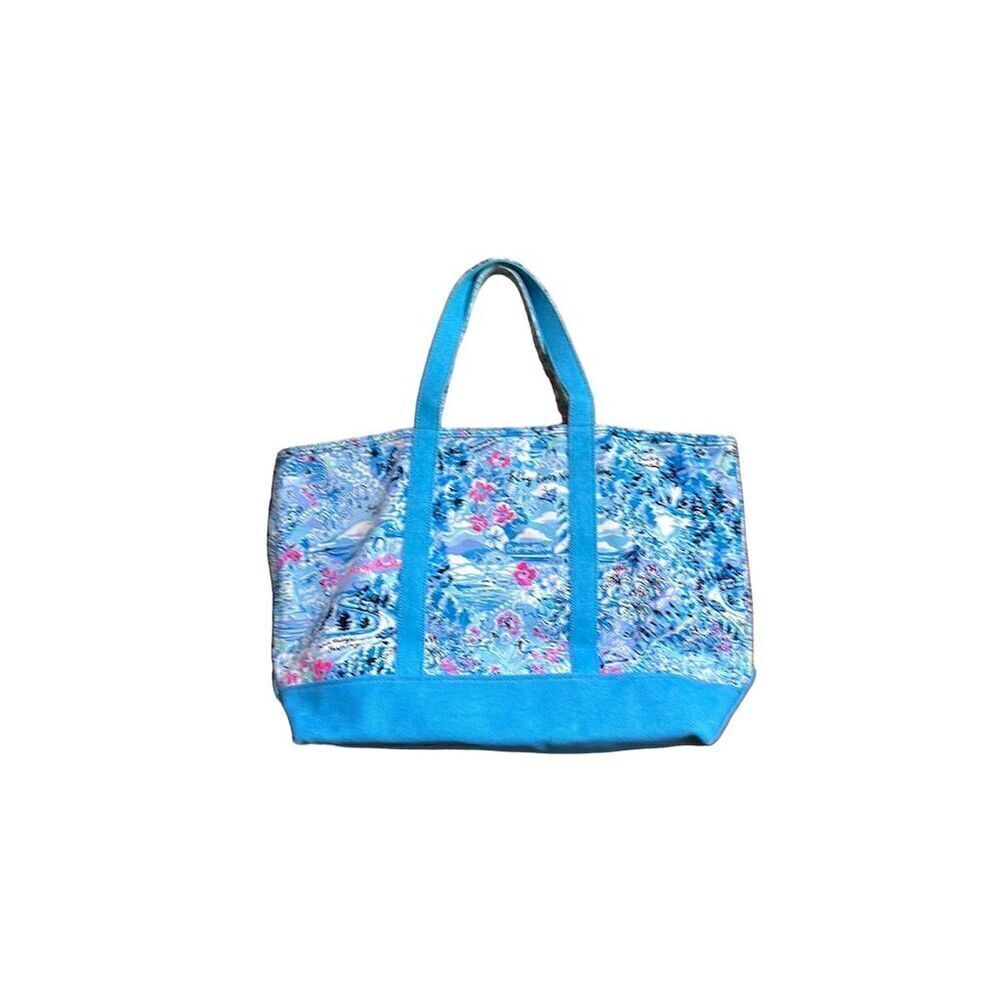 Lilly Pulitzer Mercato Tote Blue Peri "Lilly Loves North Carolina" - NWT - Picture 5 of 8